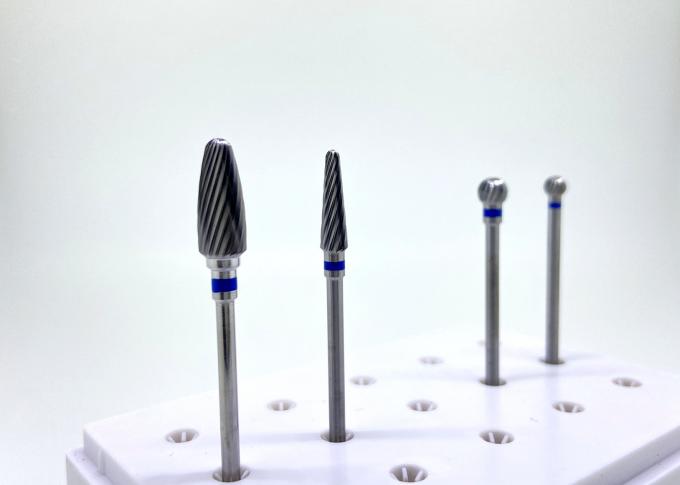Uncoated ডেন্টাল ডায়মন্ড Burs HP শ্যাঙ্ক টংস্টেন কার্বাইড কাটার মান মাঝারি 1