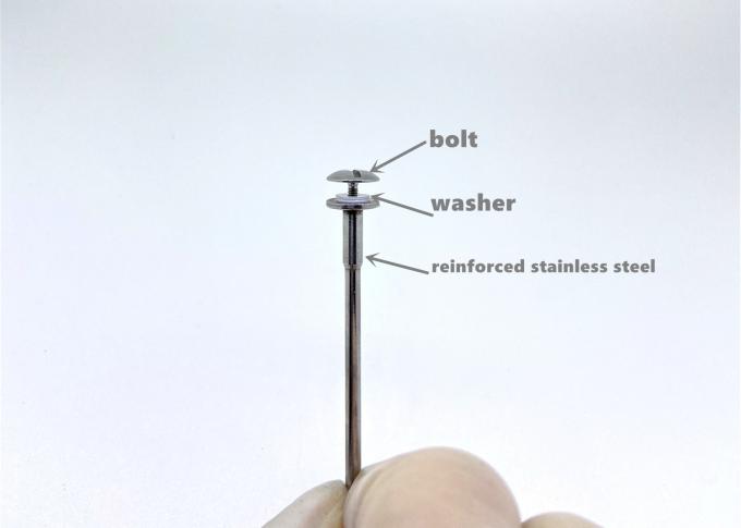 8.0mm ডেন্টাল ডায়মন্ড স্ট্রিপস বড় হেড রিইনফোর্সড স্টেইনলেস স্টিল ম্যান্ড্রেল 0